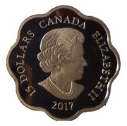 15 Dollars - Elizabeth II Lunar Lotus; Year of the Rooster obverse image