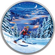 15 Dollars - Elizabeth II Night Skiing, Canada, 2017 reverse image