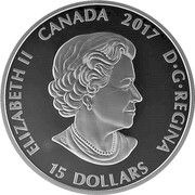 15 Dollars - Elizabeth II Eyes Of The Great Horned Owl obverse image