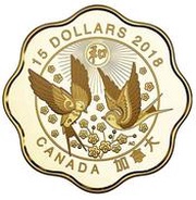 15 Dollars - Elizabeth II Blessings of Harmony, Canada, 2018 reverse image