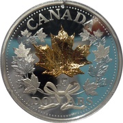 15 Dollars - Elizabeth II Golden Maple Leaf, Canada, 2019 reverse image