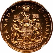 20 Dollars - Elizabeth II Confederation, Canada, 1967 reverse image