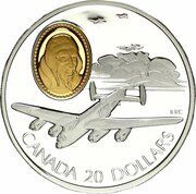 20 Dollars - Elizabeth II Lancaster 683 AVRO, Canada, 1990 reverse image