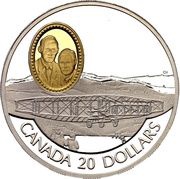 20 Dollars - Elizabeth II Silver Dart, Canada, 1991 reverse image