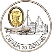 20 Dollars - Elizabeth II Lockheed 14 Super Electra, Canada, 1993 reverse image