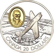 20 Dollars - Elizabeth II DHC-1 Chipmunk, Canada, 1995 reverse image