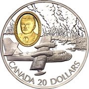20 Dollars - Elizabeth II Bombardier CL-215 Waterbomber, Canada, 1998 reverse image