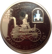 20 Dollars - Elizabeth II H.S. Taylor Steam Buggy, Canada, 2000 reverse image