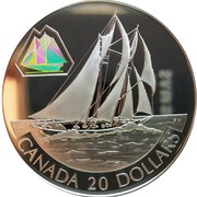 20 Dollars - Elizabeth II The Bluenose, Canada, 2000 reverse image