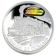 20 Dollars - Elizabeth II D10 Locomotive, Canada, 2002 reverse image