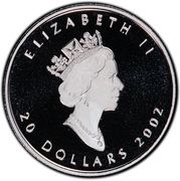 20 Dollars - Elizabeth II Hologram Maple Leaf obverse image