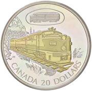 20 Dollars - Elizabeth II C.N.R. FA-1 Diesel Electric Locomotive, Canada, 2003 reverse image