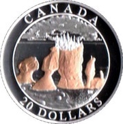 20 Dollars - Elizabeth II Hopewell Rocks, Canada, 2004 reverse image