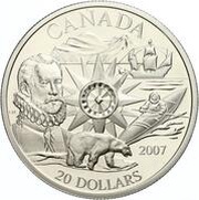 20 Dollars - Elizabeth II International Polar Year, Canada, 2007 reverse image