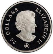 20 Dollars - Elizabeth II Aquamarine Crystal Snowflake obverse image