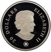 20 Dollars - Elizabeth II Iridescent Crystal Snowflake obverse image