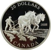20 Dollars - Elizabeth II Agriculture Trade, Canada, 2008 reverse image