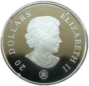 20 Dollars - Elizabeth II Sapphire Crystal Snowflake obverse image