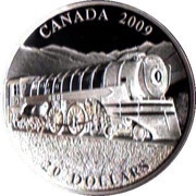 20 Dollars - Elizabeth II Jubilee Locomotive, Canada, 2009 reverse image