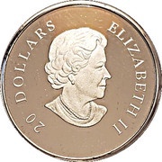 20 Dollars - Elizabeth II Pink Crystal Snowflake obverse image