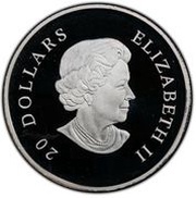 20 Dollars - Elizabeth II Blue Crystal Snowflake obverse image