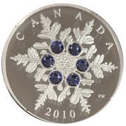 20 Dollars - Elizabeth II Tanzanite Crystal Snowflake, Canada, 2010 reverse image