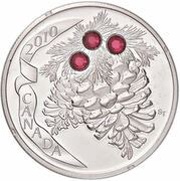 20 Dollars - Elizabeth II Ruby Pinecone, Canada, 2010 reverse image