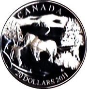 20 Dollars - Elizabeth II Winter Scene, Canada, 2011 reverse image
