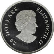 20 Dollars - Elizabeth II Emerald Crystal Snowflake obverse image