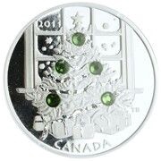 20 Dollars - Elizabeth II Holiday Christmas Tree, Canada, 2011 reverse image