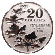 20 Dollars - Elizabeth II Maple Leaf, Canada, 2011 reverse image