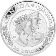 20 Dollars - Elizabeth II Diamond Jubilee, Canada, 2012 reverse image