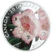 20 Dollars - Elizabeth II Rhododendron, Canada, 2012 reverse image