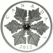 20 Dollars - Elizabeth II Crystal Snowflake, Canada, 2012 reverse image