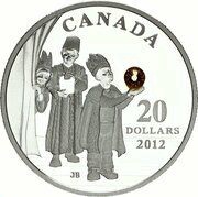 20 Dollars - Elizabeth II Three Wise Men, Canada, 2012 reverse image