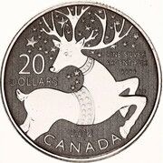 20 Dollars - Elizabeth II Magical Reindeer, Canada, 2012 reverse image