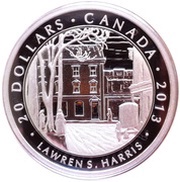 20 Dollars - Elizabeth II Toronto Street Winter Morning, Canada, 2013 reverse image