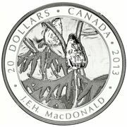 20 Dollars - Elizabeth II J.E.H. MacDonald, Sumacs, Canada, 2013 reverse image