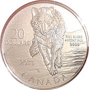 20 Dollars - Elizabeth II Wolf, Canada, 2013 reverse image