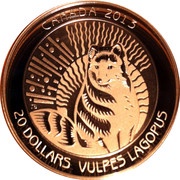 20 Dollars - Elizabeth II The Arctic Fox, Canada, 2013 reverse image
