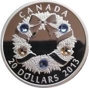 20 Dollars - Elizabeth II Holiday Wreath, Canada, 2013 reverse image