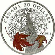 20 Dollars - Elizabeth II Autumn, Canada, 2013 reverse image