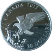 20 Dollars - Elizabeth II Returning from the Hunt, Canada, 2013 reverse image