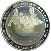 20 Dollars - Elizabeth II Superman and Metropolis, Canada, 2013 reverse image