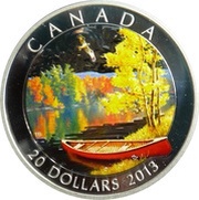 20 Dollars - Elizabeth II Autumn Bliss, Canada, 2013 reverse image