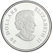 20 Dollars - Elizabeth II Winter Snowflake obverse image