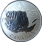 20 Dollars - Elizabeth II Iceberg, Canada, 2013 reverse image