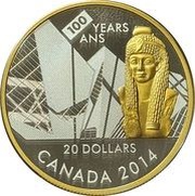 20 Dollars - Elizabeth II Royal Ontario Museum, Canada, 2014 reverse image