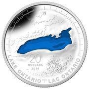 20 Dollars - Elizabeth II Lake Ontario, Canada, 2014 reverse image