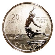 20 Dollars - Elizabeth II Summertime, Canada, 2014 reverse image